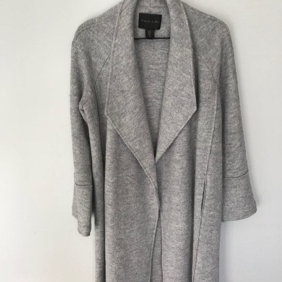 Tahari Jackets & Blazers - TAHARI | Open Front Coat | Small Grey